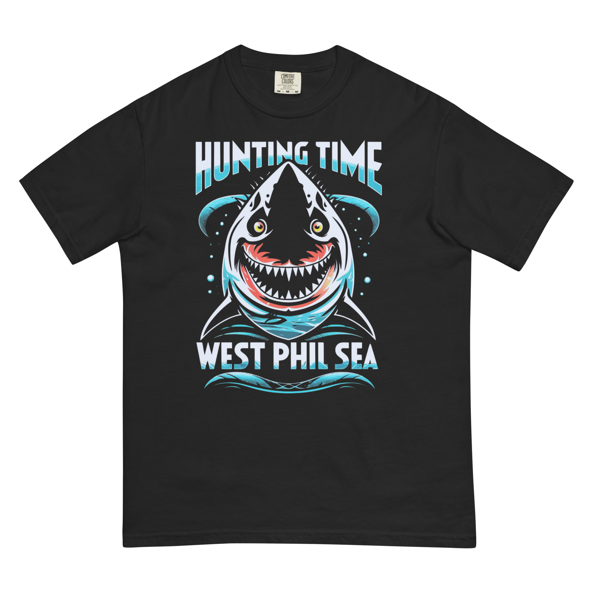 Zaramera “West Phil Sea” Design – Men’s (Unisex) Garment-Dyed Heavyweight T-Shirt | Comfort Colors 1717
