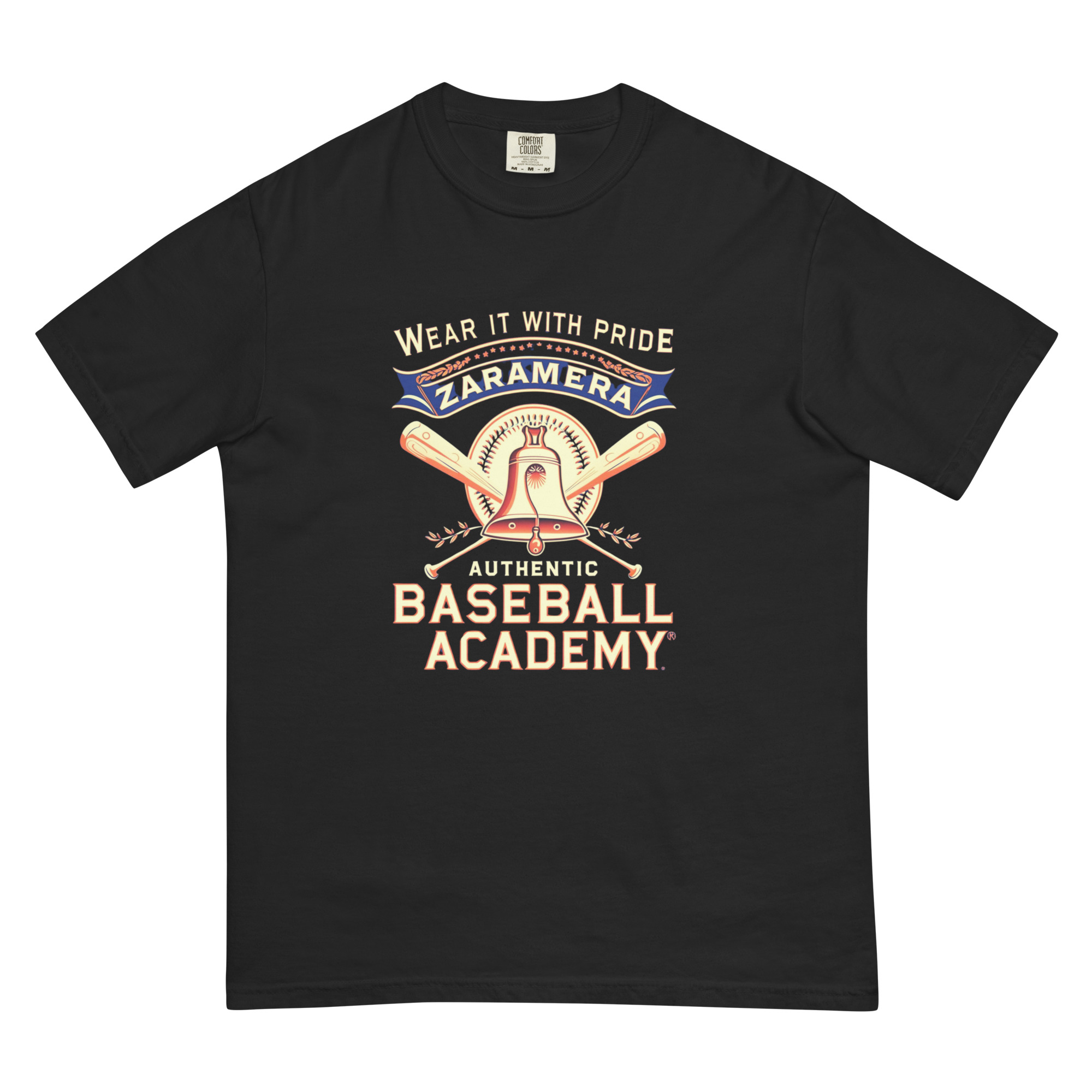Zaramera “Baseball Academy” Design – Men’s (Unisex) Garment-Dyed Heavyweight T-Shirt | Comfort Colors 1717