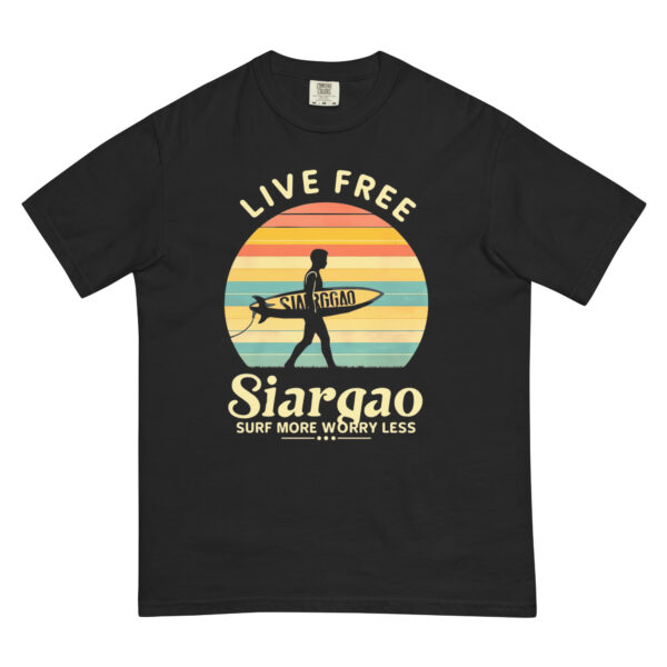 Siargao "Live Free Surf More" Design – Men’s (Unisex) Garment-Dyed Heavyweight T-Shirt | Comfort Colors 1717