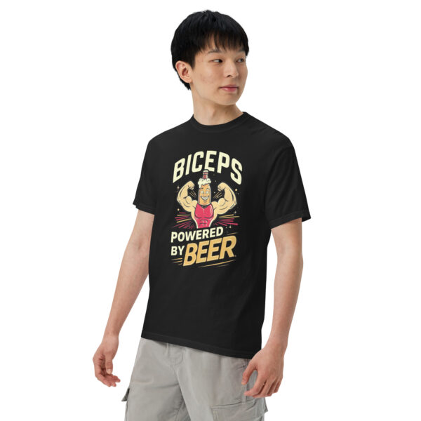 Biceps Powered By Design – Men’s (Unisex) Garment-Dyed Heavyweight T-Shirt | Comfort Colors 1717 - Image 2