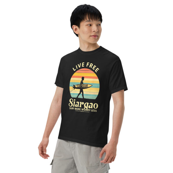 Siargao "Live Free Surf More" Design – Men’s (Unisex) Garment-Dyed Heavyweight T-Shirt | Comfort Colors 1717 - Image 2