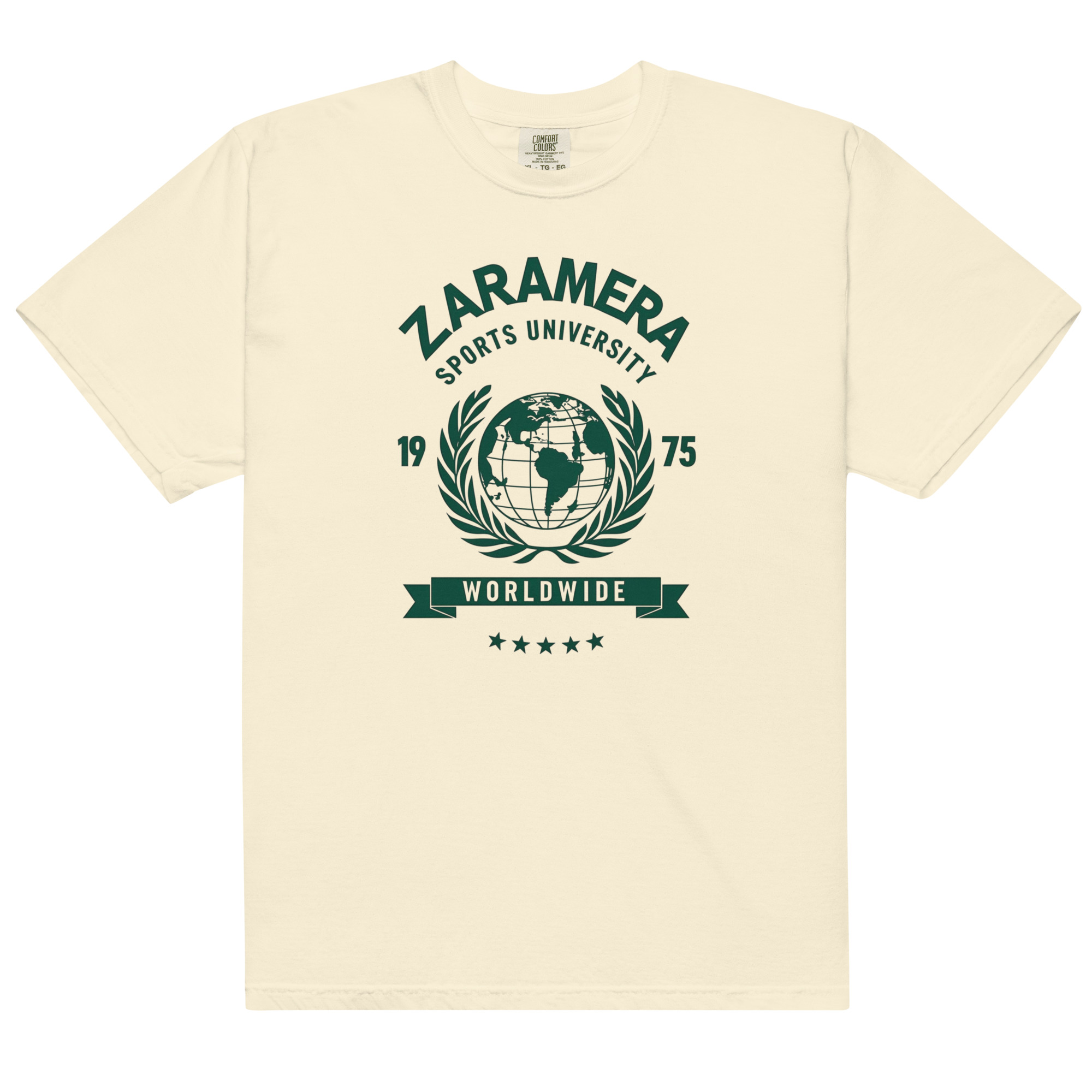 Zaramera “University” Design – Men’s (Unisex) Garment-Dyed Heavyweight T-Shirt | Comfort Colors 1717