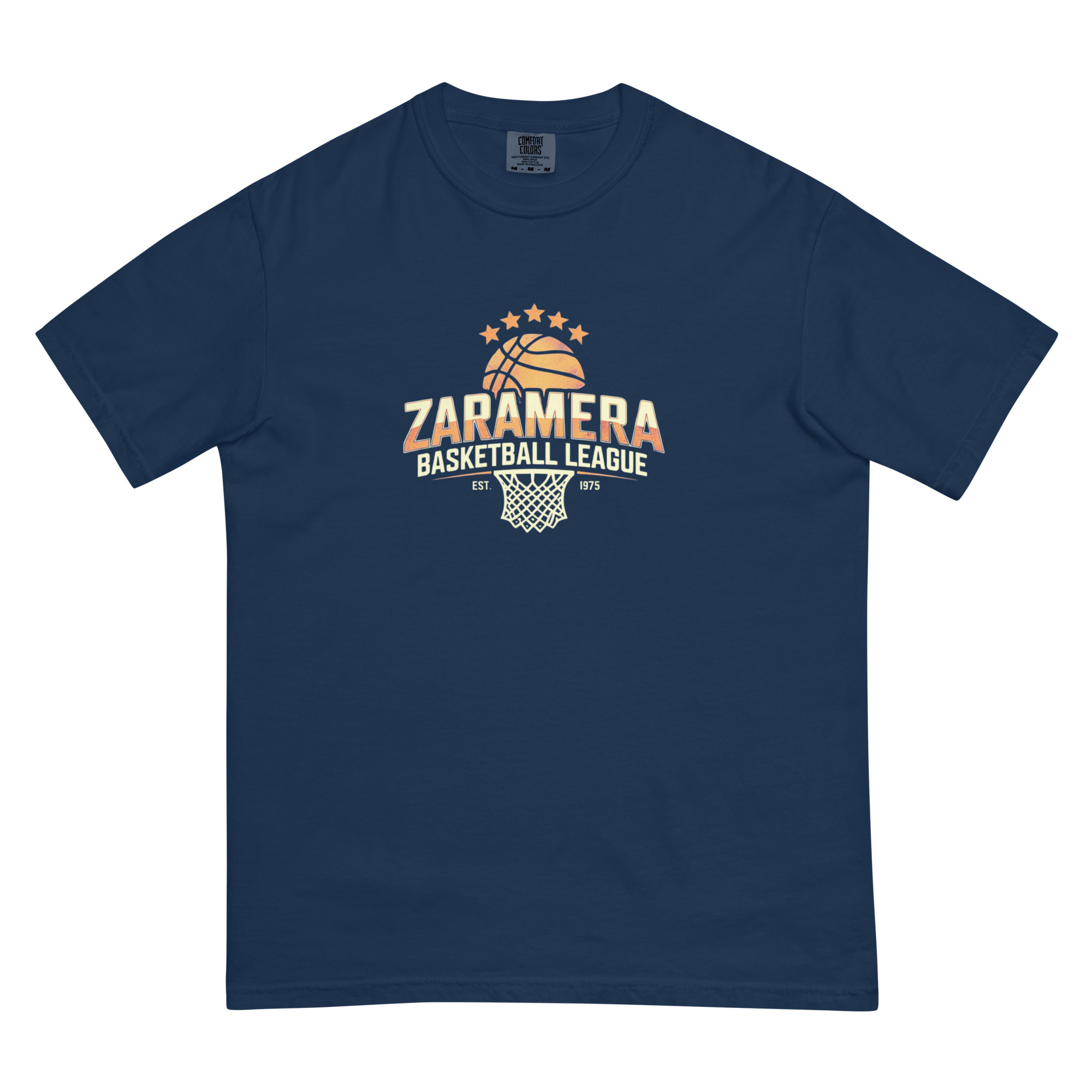 Zaramera “Baskeball League” Design – Men’s (Unisex) Garment-Dyed Heavyweight T-Shirt | Comfort Colors 1717