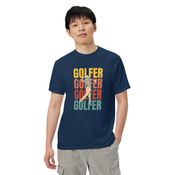 Golfer Design – Men’s (Unisex) Garment-Dyed Heavyweight T-Shirt | Comfort Colors 1717 - Image 2