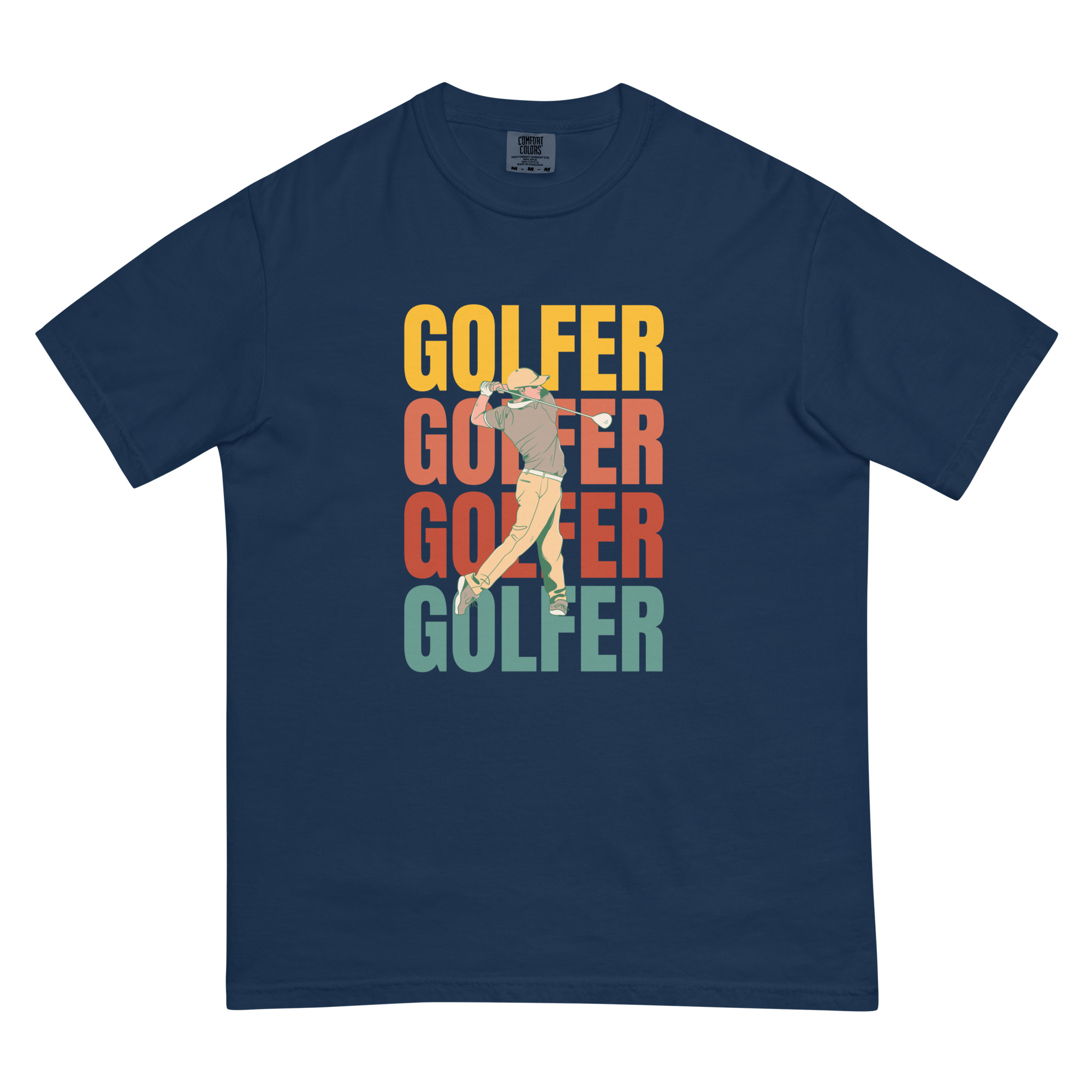 Golfer Design – Men’s (Unisex) Garment-Dyed Heavyweight T-Shirt | Comfort Colors 1717